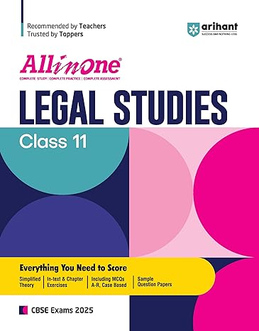 All In One Legal Studies Class 11th Based On Latest NCERT For CBSE Exams 2025