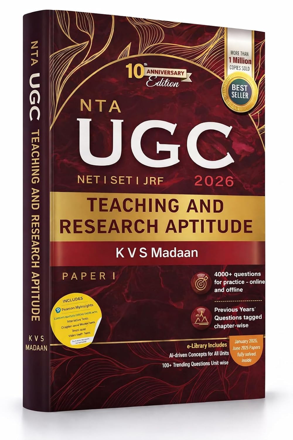 Pearson 2026 UGC NET Paper 1 Teaching & Research Aptitude by KVS Madaan