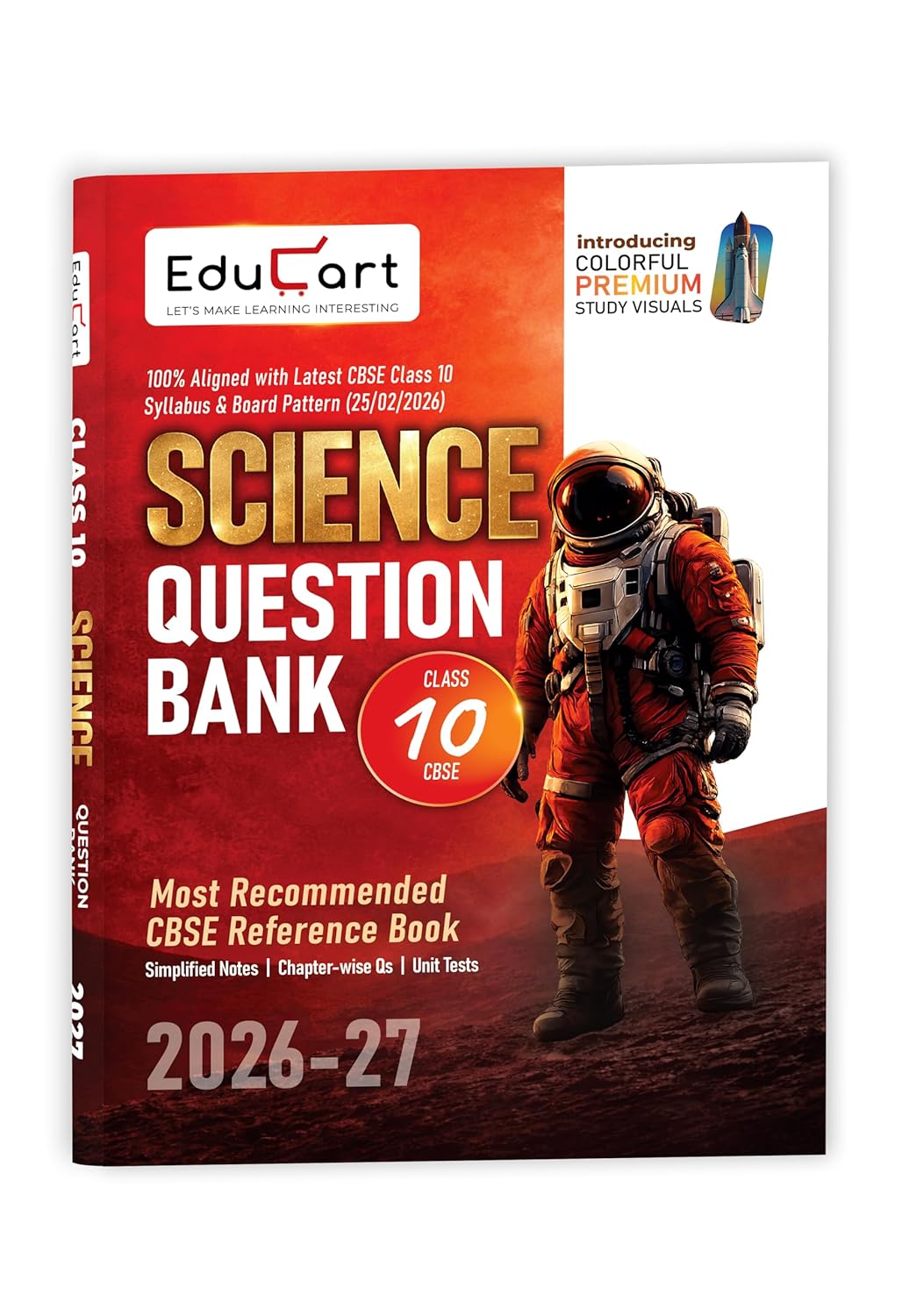 Educart CBSE Class 10 Science Question Bank 2026-27 (with premium colored study visuals for 2027 boards)