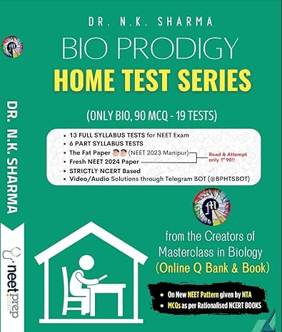 NEETprep Bio Prodigy Home Test Series by Dr. N.K. Sharma | NCERT Based 13 Full Syllabus & 6 Part Syllabus NEET Tests with Audio/Text Solutions