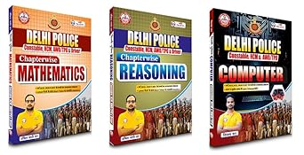 Ankit Bhati Delhi Police Exam Guide Set, Mathematics, Reasoning and Computer Books for Constable, MTS, AWO/TPO Recruitment, Hindi Medium, 3 Books