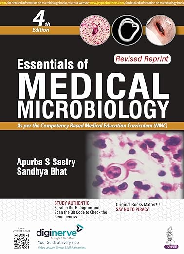 Essentials of Medical Microbiology - As Per NMC - Apurba Sastry - With COMPLIMENTARY ONLINE MCQs with Genuine Scratch, Scan & Validate QR on Hologram - 4th/Ed. For 2026 Exams