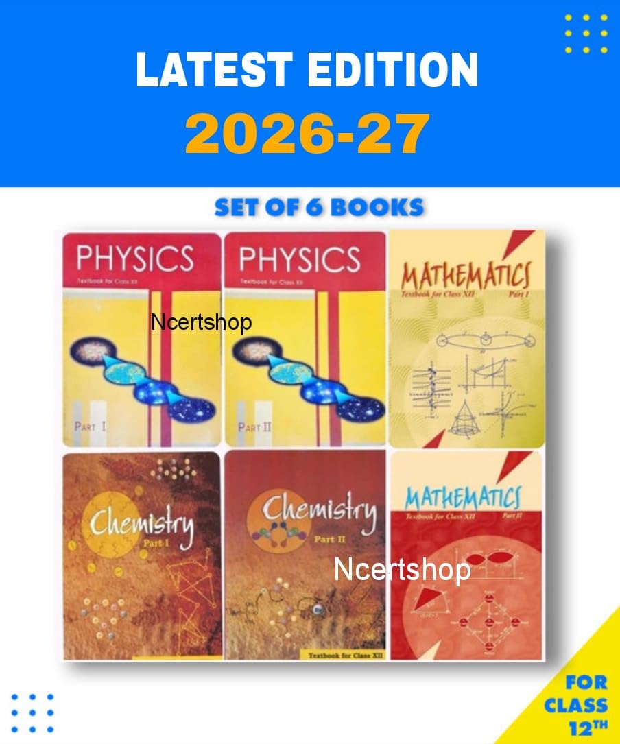NCERTSHOP- NCERT PCM 12th Class Physics + Chemistry + Mathematics Book 2026–27 Edition Set (English Medium) for School / Competitive Exams